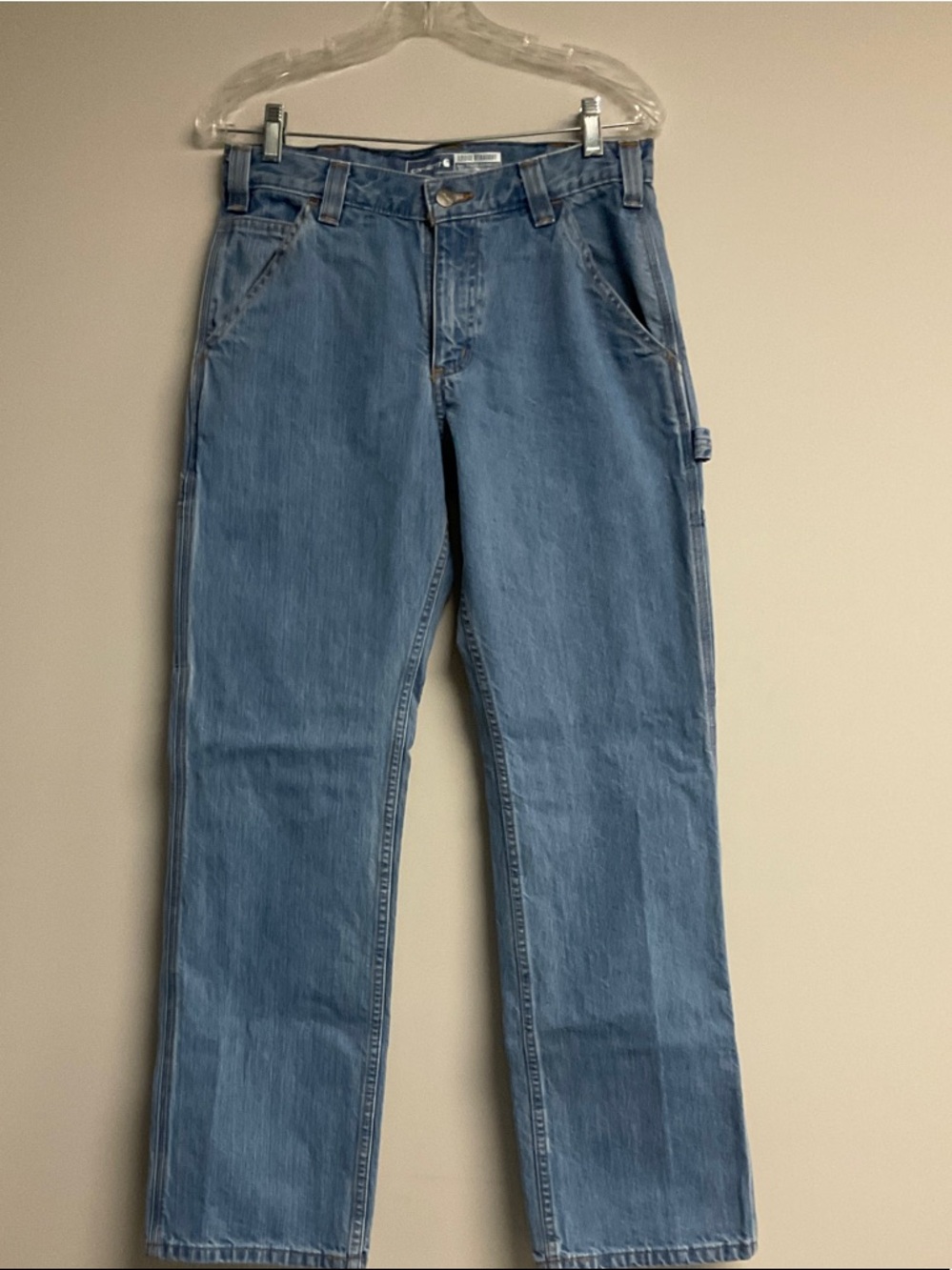 New Carhartt Men's Medium Blue Straight Leg Carpenter Jeans